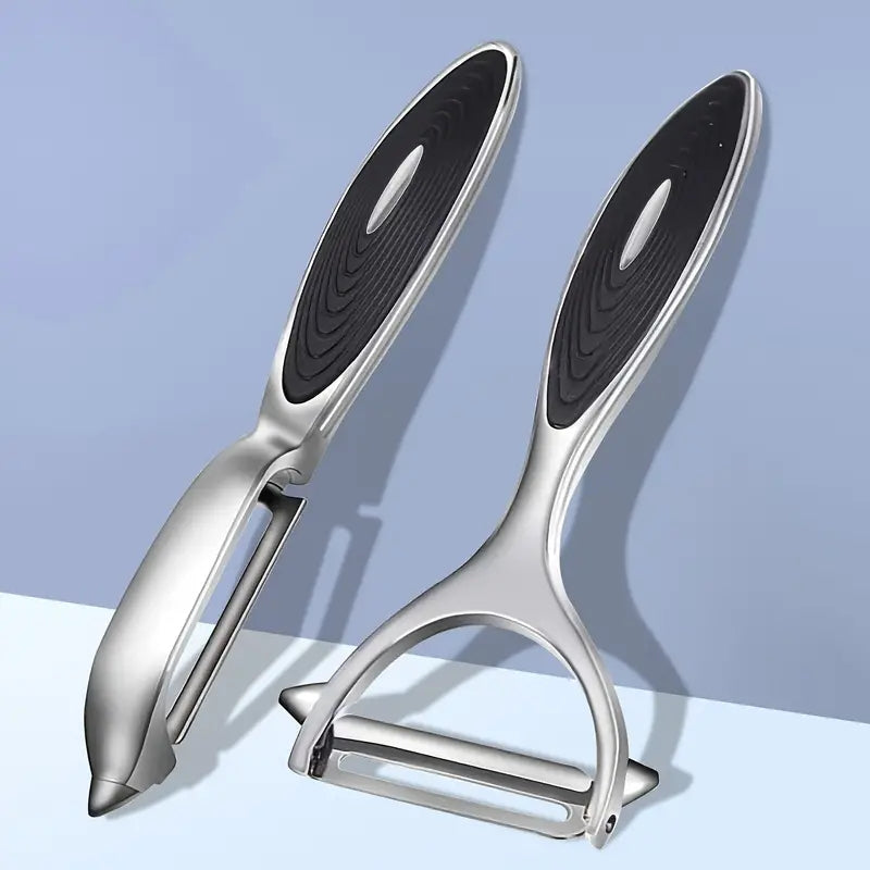 1pc Stainless Steel Vegetable and Fruit Peeler with Non-Slip Handle and Sharp Blade - Multi-Functional Kitchen Tool for Effortless Peeling