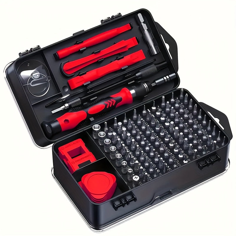 VVIA 115pcs Cell phone kit Precision Screwdriver Repair Tool Kit, Multi-function Electronic Screwdriver Set, Watch Mobile Phone Disassembly Repair Screwdriver Tools(Black)