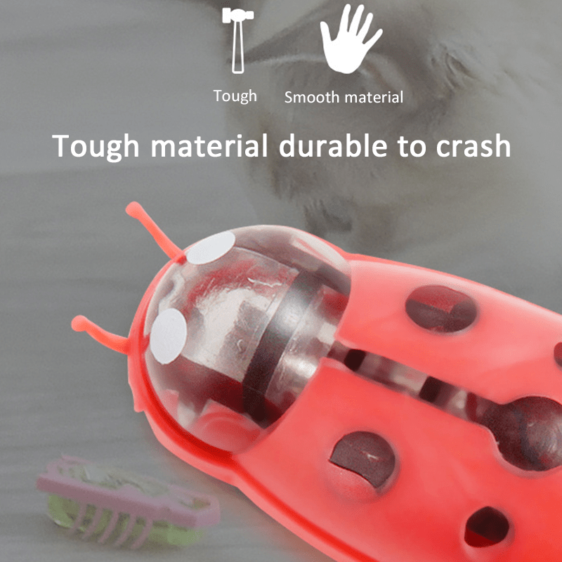 Interactive Electric Ladybug Cat & Dog Teaser Toy - Automatically Escapes Obstacles!