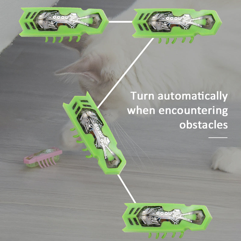 Interactive Electric Ladybug Cat & Dog Teaser Toy - Automatically Escapes Obstacles!