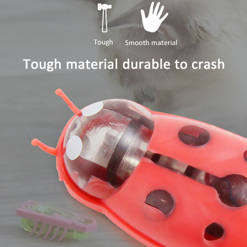 Interactive Electric Ladybug Cat & Dog Teaser Toy - Automatically Escapes Obstacles!