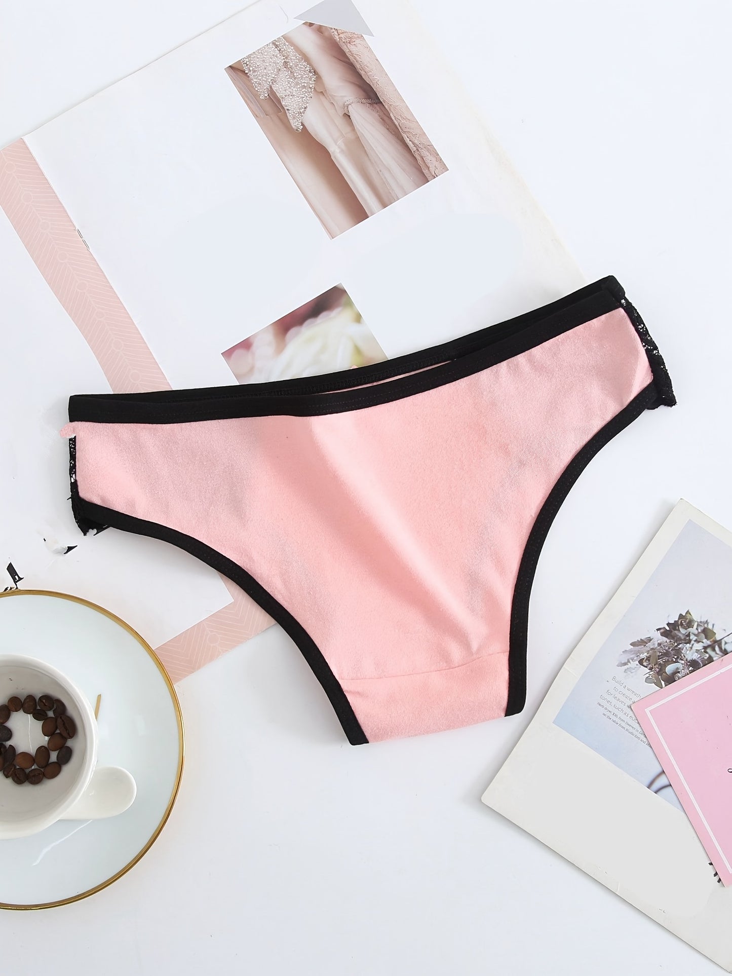 6pcs Contrast Lace Sexy Women's Panties