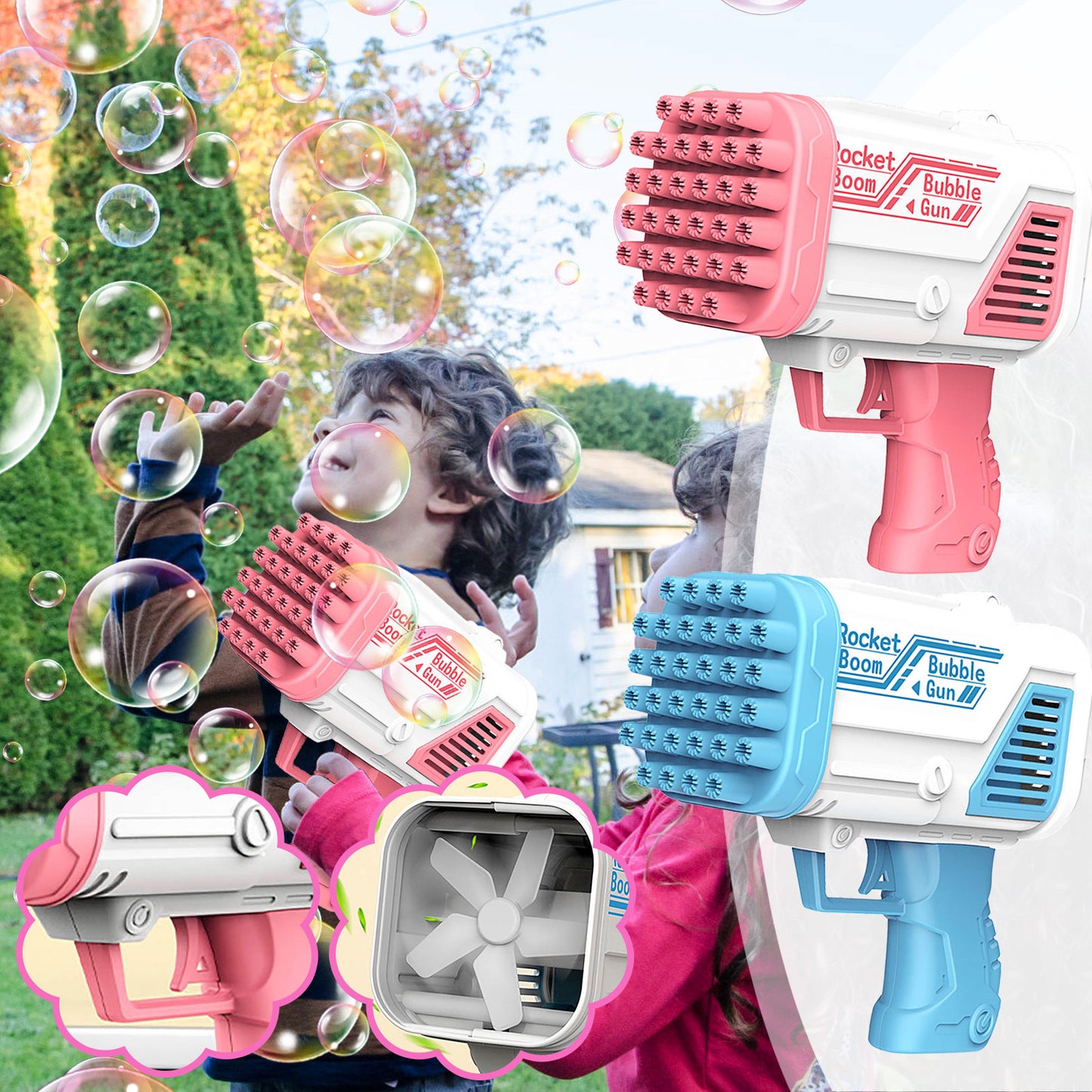 Electric Bubble Gun: The Perfect Outdoor Toy for Kids' Birthdays and Weddings!