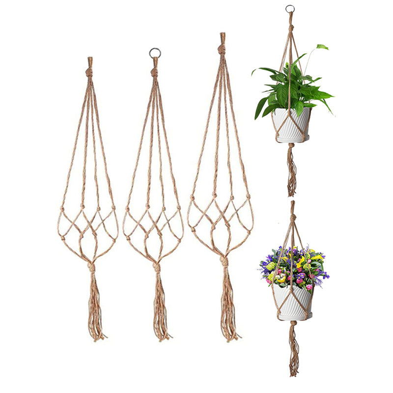 1 Set of Handmade Macrame Plant Hanger Baskets for Flower Pots, Ideal for Balcony Decoration And Home Garden Supplies