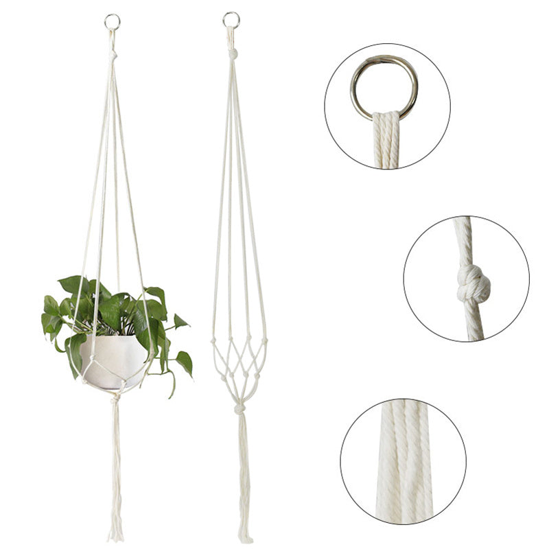 1 Set of Handmade Macrame Plant Hanger Baskets for Flower Pots, Ideal for Balcony Decoration And Home Garden Supplies