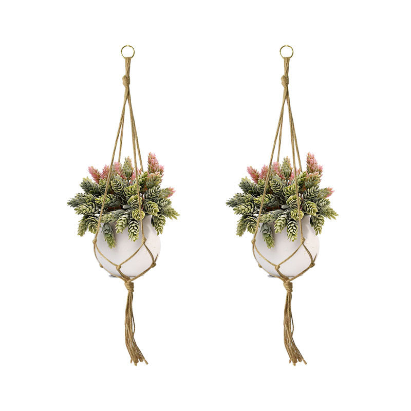 1 Set of Handmade Macrame Plant Hanger Baskets for Flower Pots, Ideal for Balcony Decoration And Home Garden Supplies