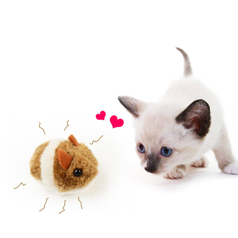 Funny Cute Cat Toy Mouse Design Plush Cat Teaser Toy Shake Moving Cat Toys