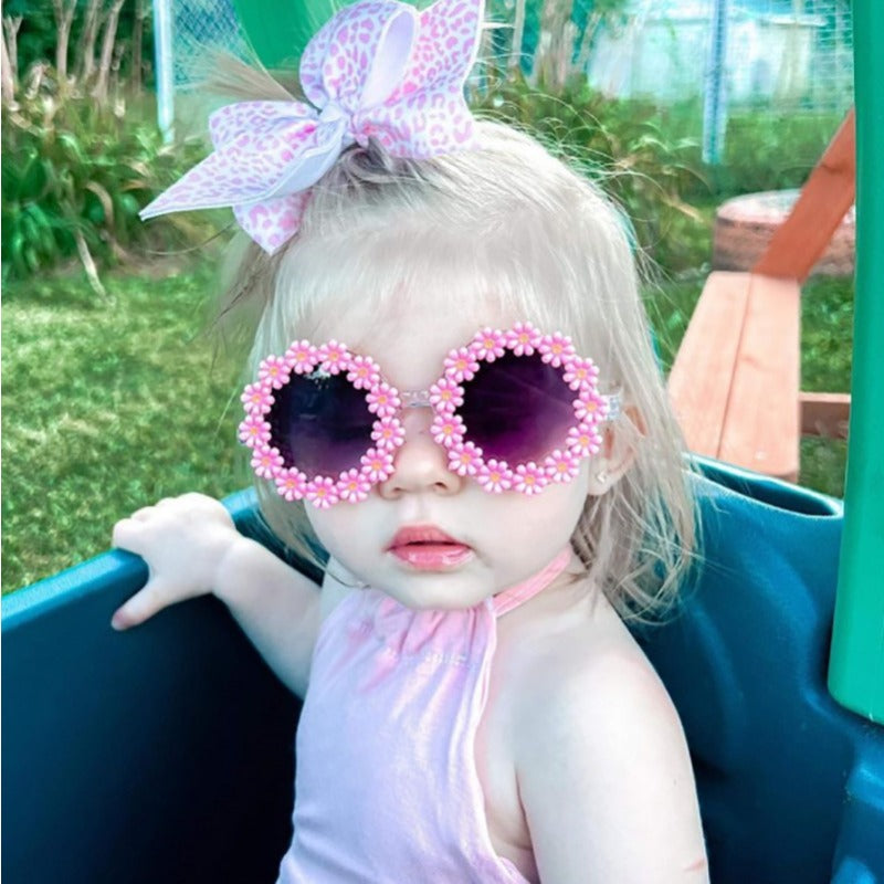 1pc Girl's Cute Flower Fashion Glasses, For Beach Outings, Ideal choice for Gifts