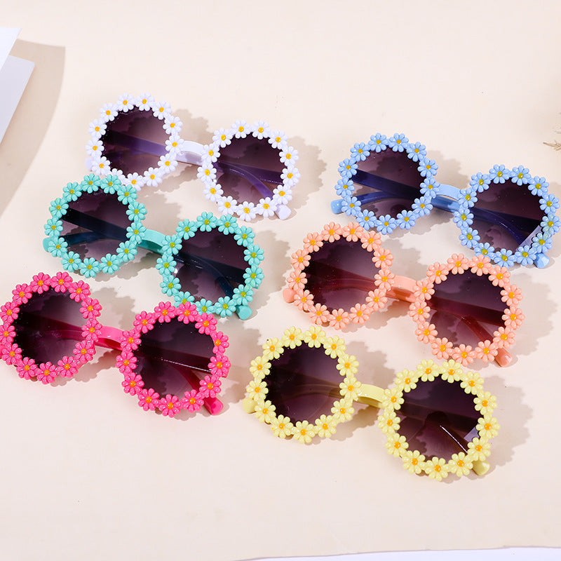 1pc Girl's Cute Flower Fashion Glasses, For Beach Outings, Ideal choice for Gifts