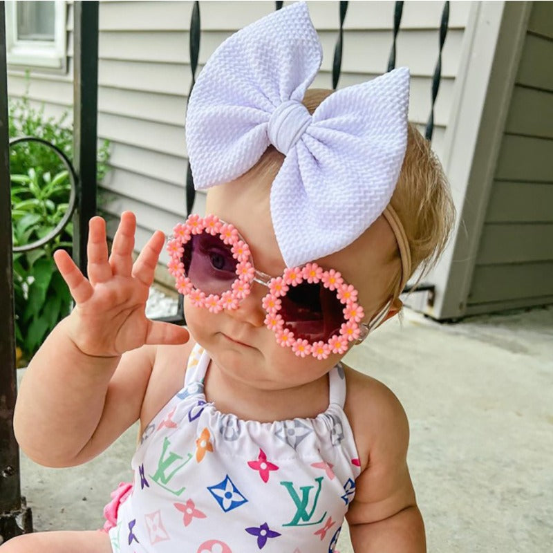 1pc Girl's Cute Flower Fashion Glasses, For Beach Outings, Ideal choice for Gifts