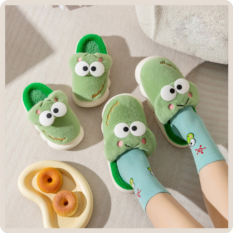 Adorable Furry Cartoon Character House Shoes - Ultra Soft, Non-Slip, Comfortable, and Breathable Indoor Walking Shoes for Girls - Perfect for Autumn and Winter Season, Cozy and Warm Footwear for Cold Weather