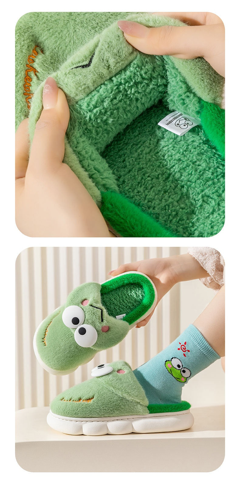 Adorable Furry Cartoon Character House Shoes - Ultra Soft, Non-Slip, Comfortable, and Breathable Indoor Walking Shoes for Girls - Perfect for Autumn and Winter Season, Cozy and Warm Footwear for Cold Weather