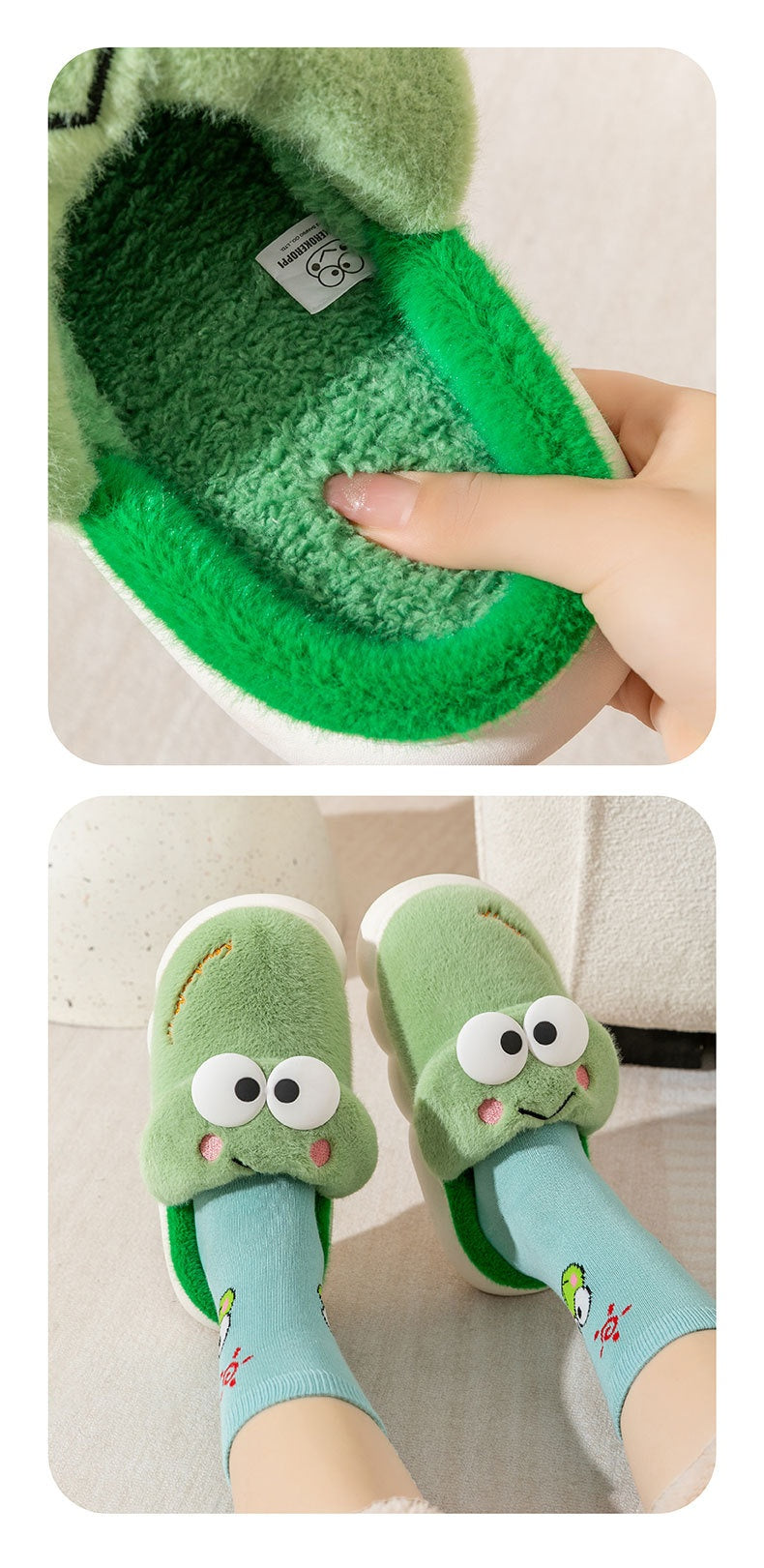 Adorable Furry Cartoon Character House Shoes - Ultra Soft, Non-Slip, Comfortable, and Breathable Indoor Walking Shoes for Girls - Perfect for Autumn and Winter Season, Cozy and Warm Footwear for Cold Weather