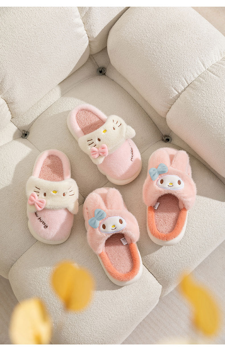 Adorable Furry Cartoon Character House Shoes - Ultra Soft, Non-Slip, Comfortable, and Breathable Indoor Walking Shoes for Girls - Perfect for Autumn and Winter Season, Cozy and Warm Footwear for Cold Weather