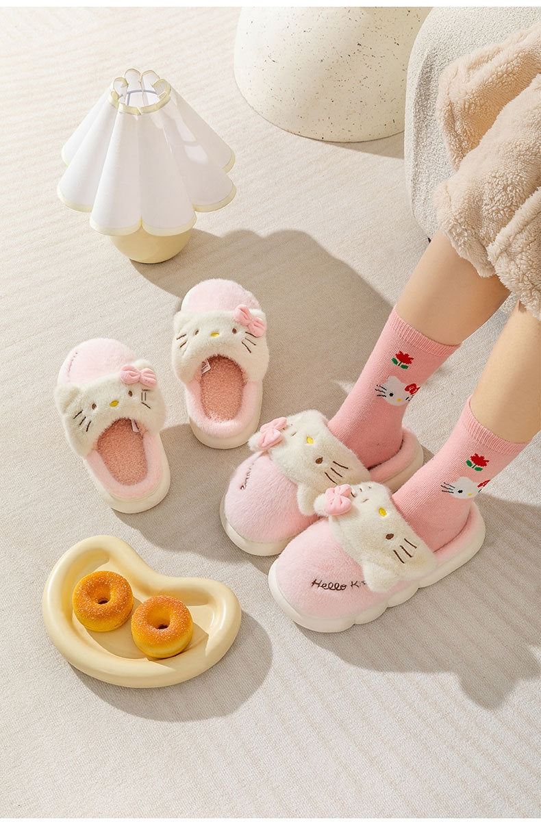 Adorable Furry Cartoon Character House Shoes - Ultra Soft, Non-Slip, Comfortable, and Breathable Indoor Walking Shoes for Girls - Perfect for Autumn and Winter Season, Cozy and Warm Footwear for Cold Weather