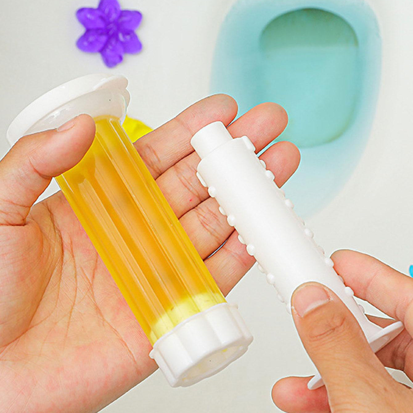 Flower Toilet Gel Stamp | 6 Packs Toilet Scent Fresheners | Toilet Fresheners Gel Toilet6 PacksToilet Gel Stamp
