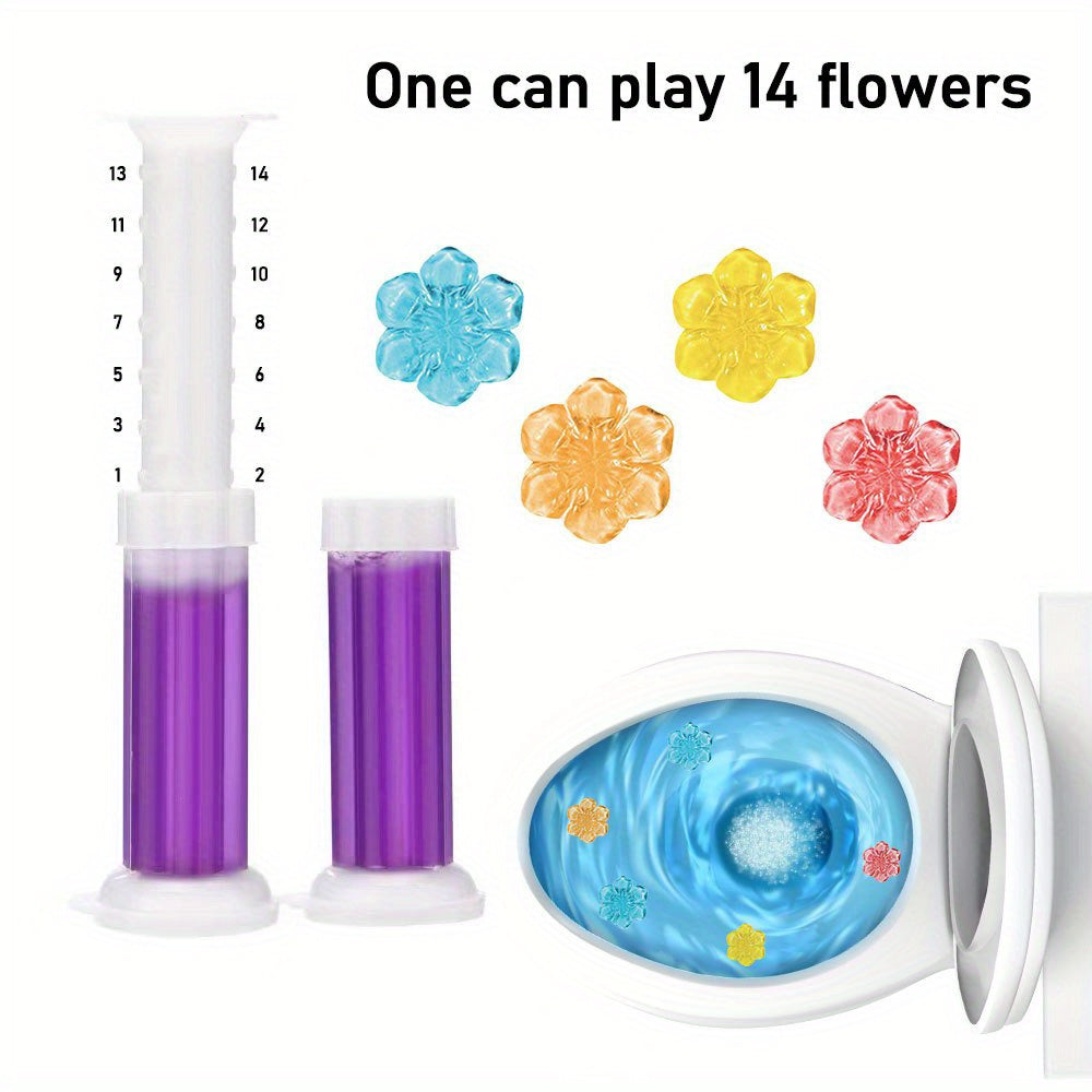 Flower Toilet Gel Stamp | 6 Packs Toilet Scent Fresheners | Toilet Fresheners Gel Toilet6 PacksToilet Gel Stamp