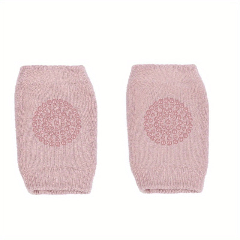 2pcs Baby Girl's Kids Soft Elastic Knee And Elbow Brace Pads For Babies, Toddlers Anti-Slip Crawling Safety Protector Leg Cushion For Infants