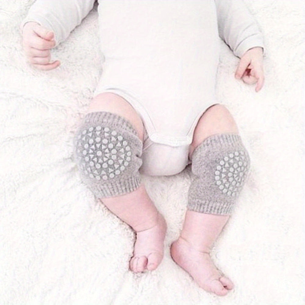 2pcs Baby Girl's Kids Soft Elastic Knee And Elbow Brace Pads For Babies, Toddlers Anti-Slip Crawling Safety Protector Leg Cushion For Infants