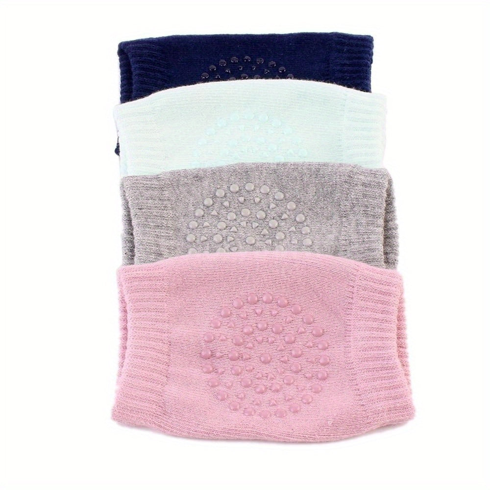 2pcs Baby Girl's Kids Soft Elastic Knee And Elbow Brace Pads For Babies, Toddlers Anti-Slip Crawling Safety Protector Leg Cushion For Infants