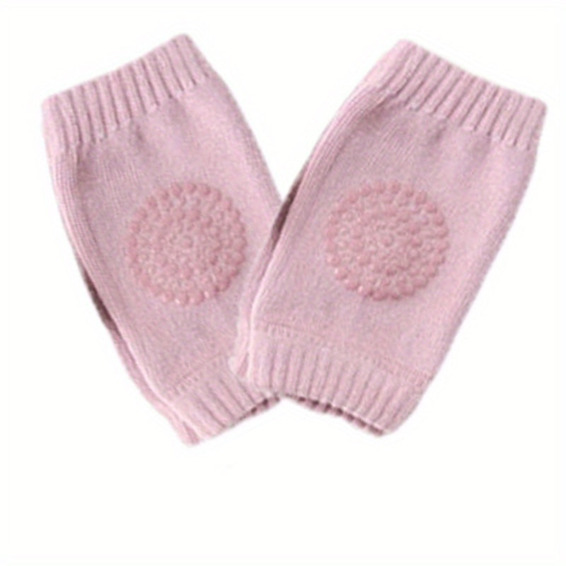 2pcs Baby Girl's Kids Soft Elastic Knee And Elbow Brace Pads For Babies, Toddlers Anti-Slip Crawling Safety Protector Leg Cushion For Infants