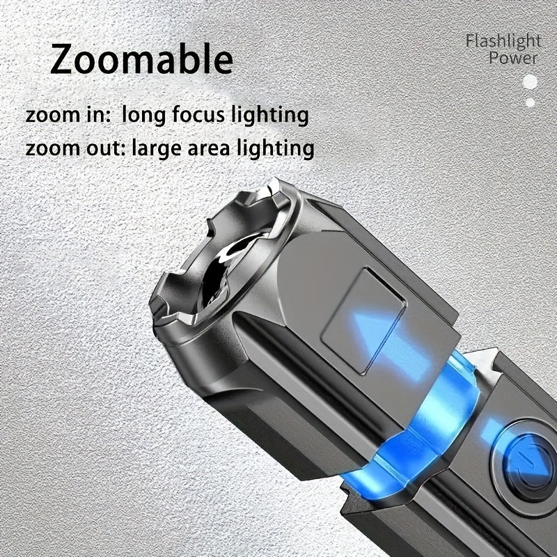 IPX4 Water Resistant, APOLLOFIRE Flashlight with Zoom & Focusable Beam - Portable, - Zooming Torch Suitable for Camping, Emergencies, Use - Compact & Powerful Flashlight