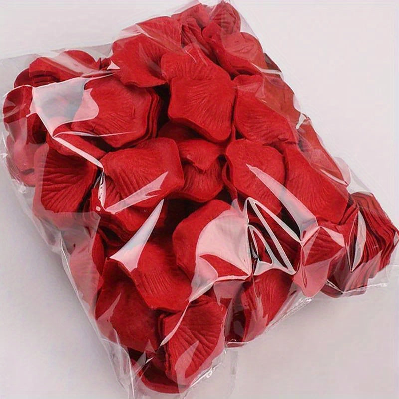 1000PCS/Set Simulation Flower - 1000pcs Romantic Red Rose Petals - Artificial Flowers for Party, Event, and Home Decoration - Decorative Swags for Wedding and Valentine's Day