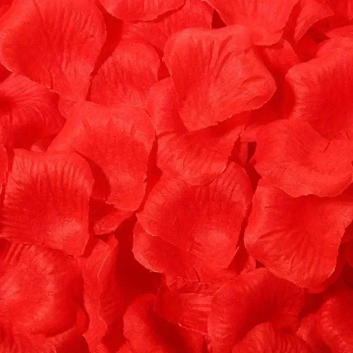 1000PCS/Set Simulation Flower - 1000pcs Romantic Red Rose Petals - Artificial Flowers for Party, Event, and Home Decoration - Decorative Swags for Wedding and Valentine's Day