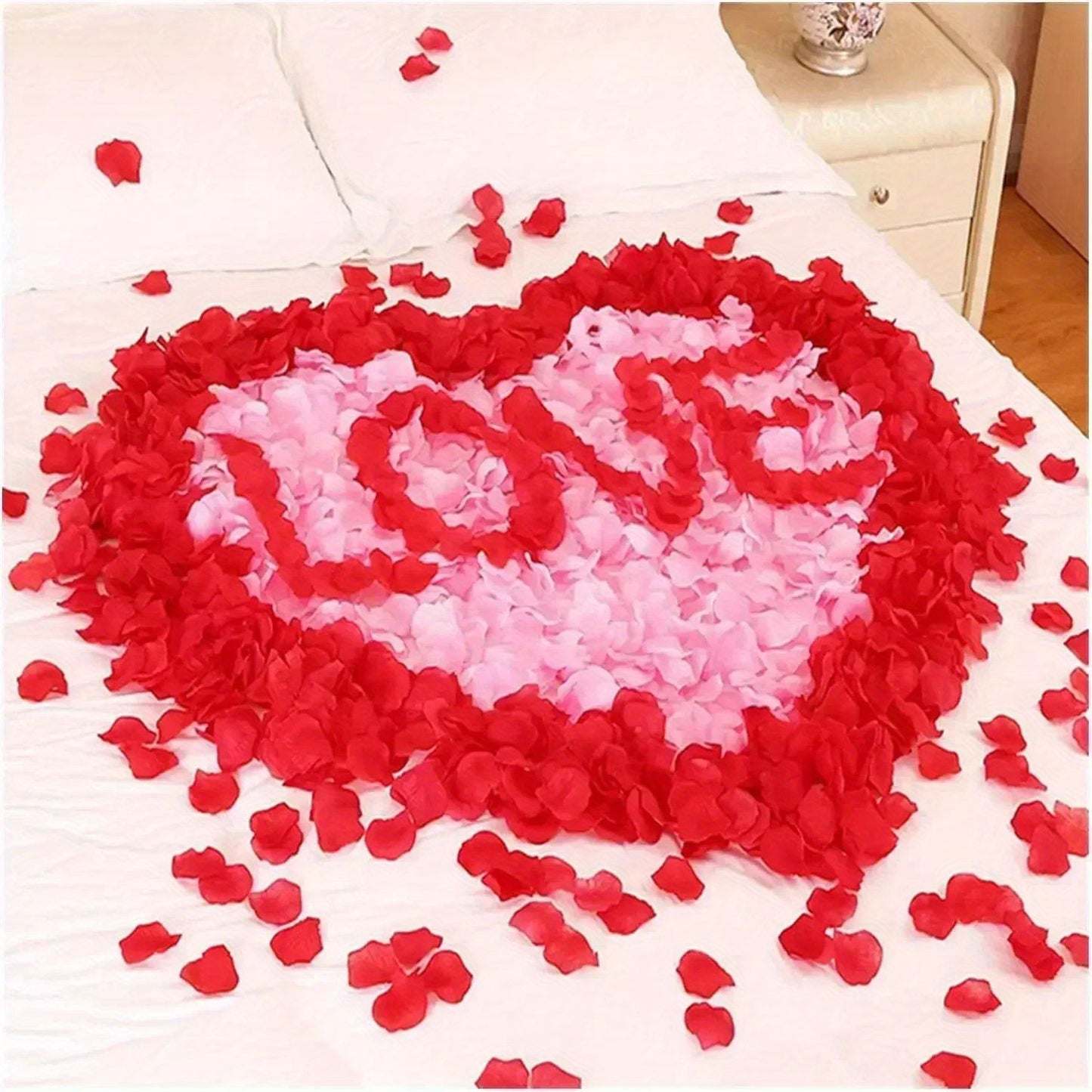 1000PCS/Set Simulation Flower - 1000pcs Romantic Red Rose Petals - Artificial Flowers for Party, Event, and Home Decoration - Decorative Swags for Wedding and Valentine's Day