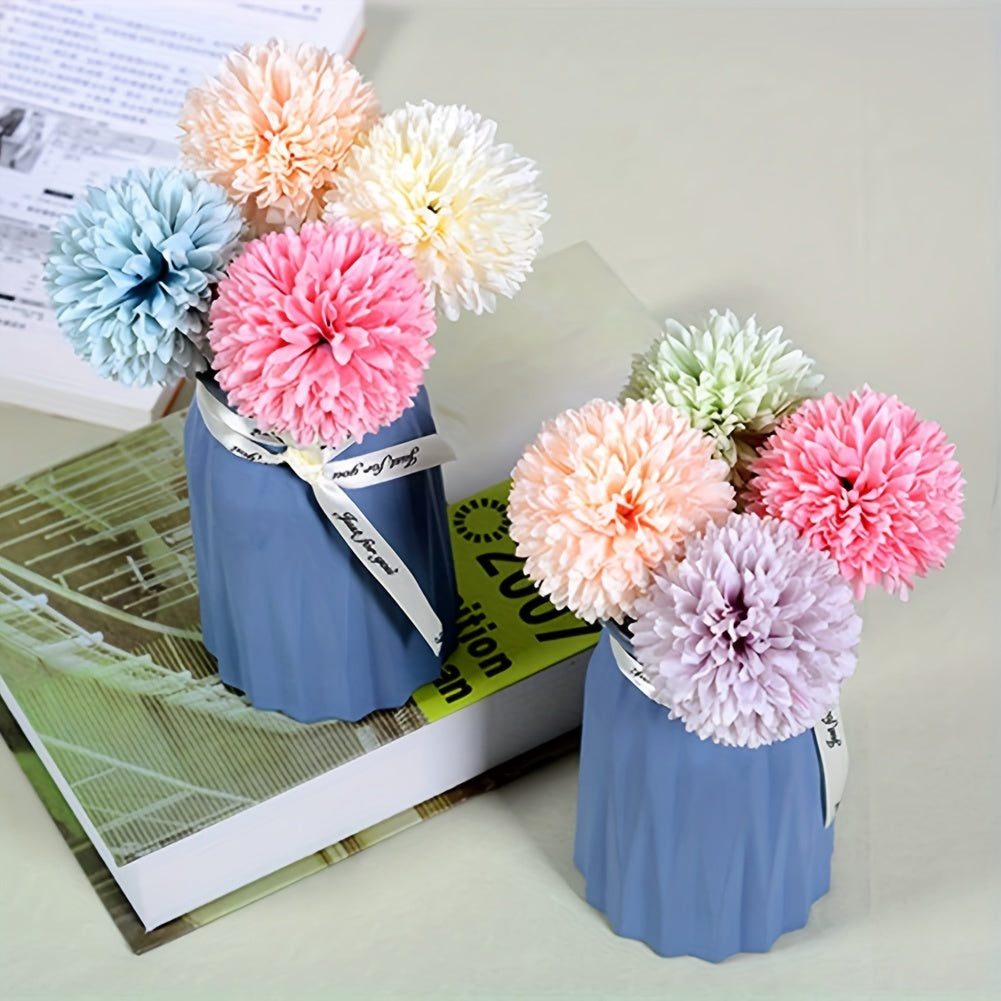 10pcs Lifelike Artificial Chrysanthemum Flowers Bouquet - Beautifully Arranged Fake Flower Plants for Wedding, Home Kitchen Garden Party Table Decorations, DIY Floral Centerpieces - Perfect for Creating Romantic Ambiance