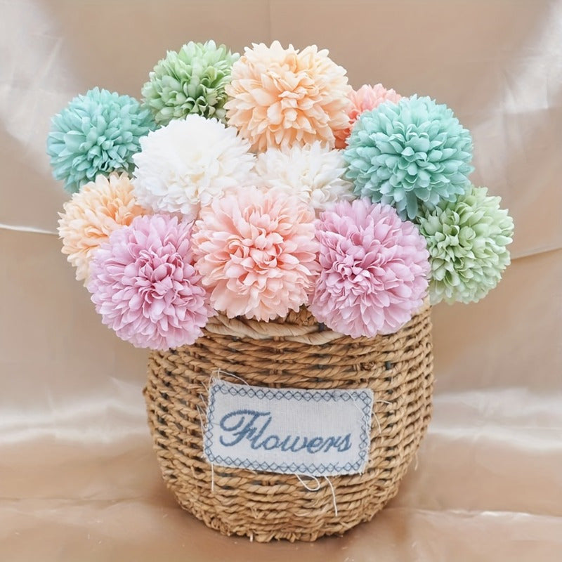 10pcs Lifelike Artificial Chrysanthemum Flowers Bouquet - Beautifully Arranged Fake Flower Plants for Wedding, Home Kitchen Garden Party Table Decorations, DIY Floral Centerpieces - Perfect for Creating Romantic Ambiance