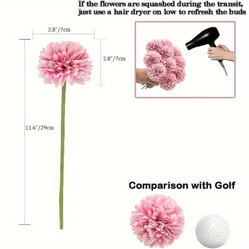 10pcs Lifelike Artificial Chrysanthemum Flowers Bouquet - Beautifully Arranged Fake Flower Plants for Wedding, Home Kitchen Garden Party Table Decorations, DIY Floral Centerpieces - Perfect for Creating Romantic Ambiance