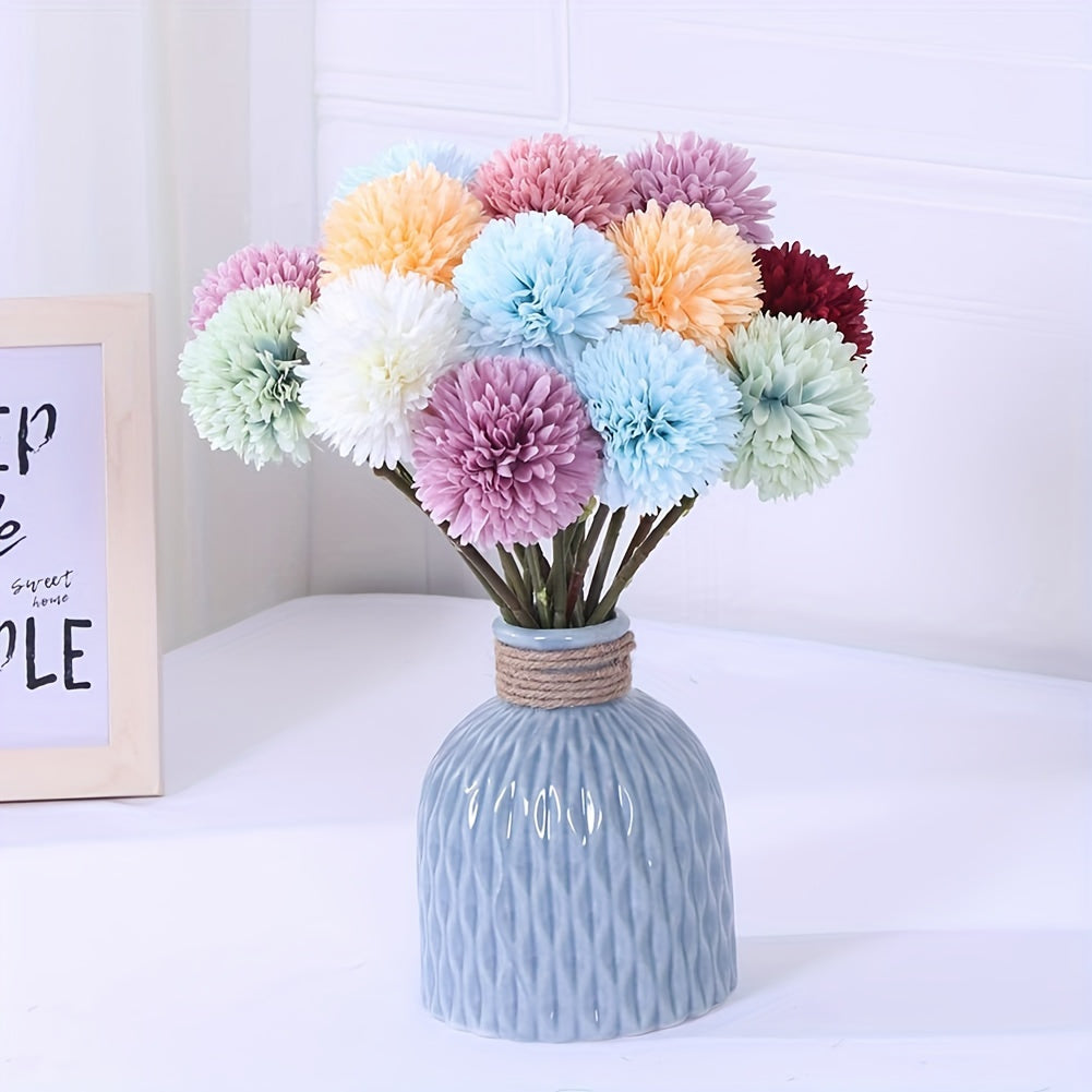 10pcs Lifelike Artificial Chrysanthemum Flowers Bouquet - Beautifully Arranged Fake Flower Plants for Wedding, Home Kitchen Garden Party Table Decorations, DIY Floral Centerpieces - Perfect for Creating Romantic Ambiance