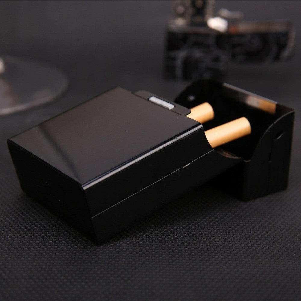 Rose Golden Letter Flower Printing Cigarette Box Storage Box Men's Cigarette Clip Portable Metal Organizer Smoke Case