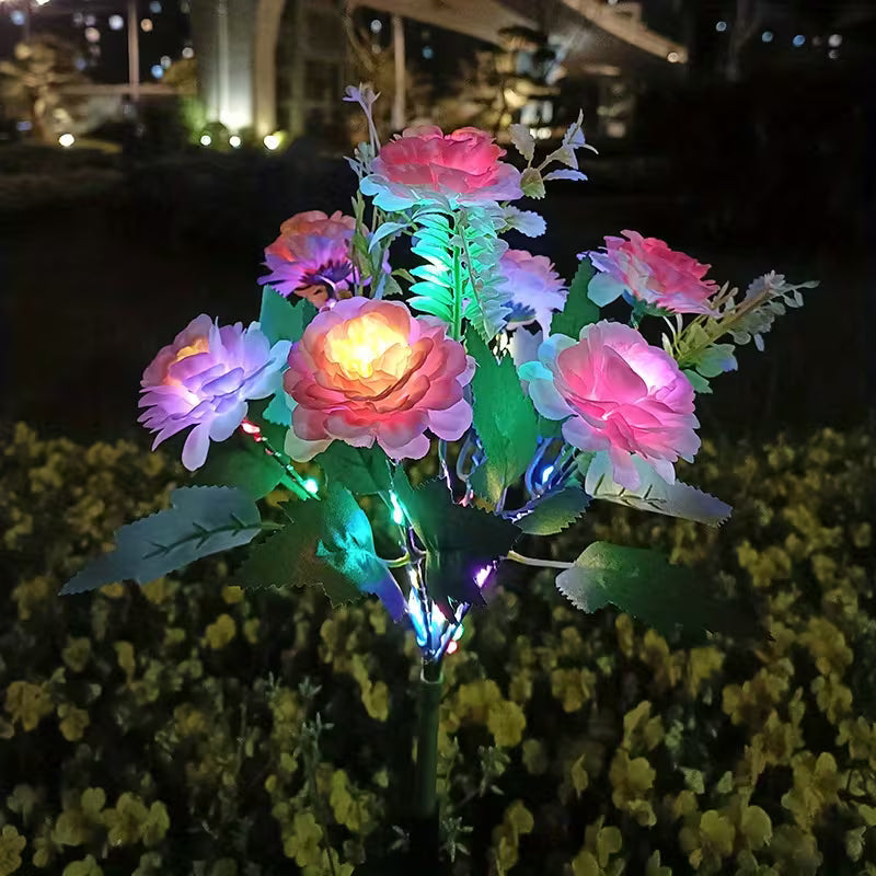 7 solar powered hibiscus flowers