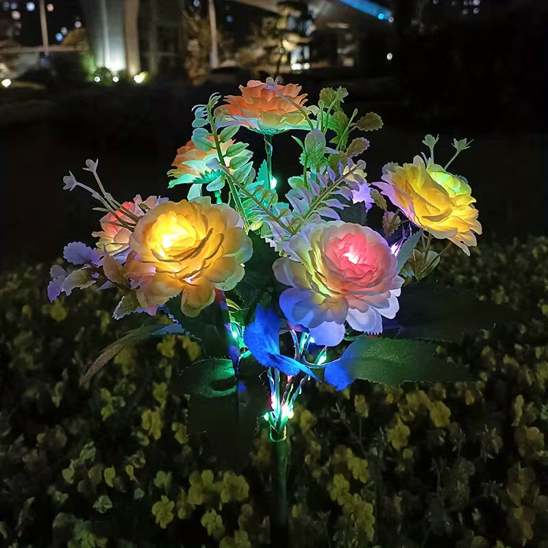 7 solar powered hibiscus flowers