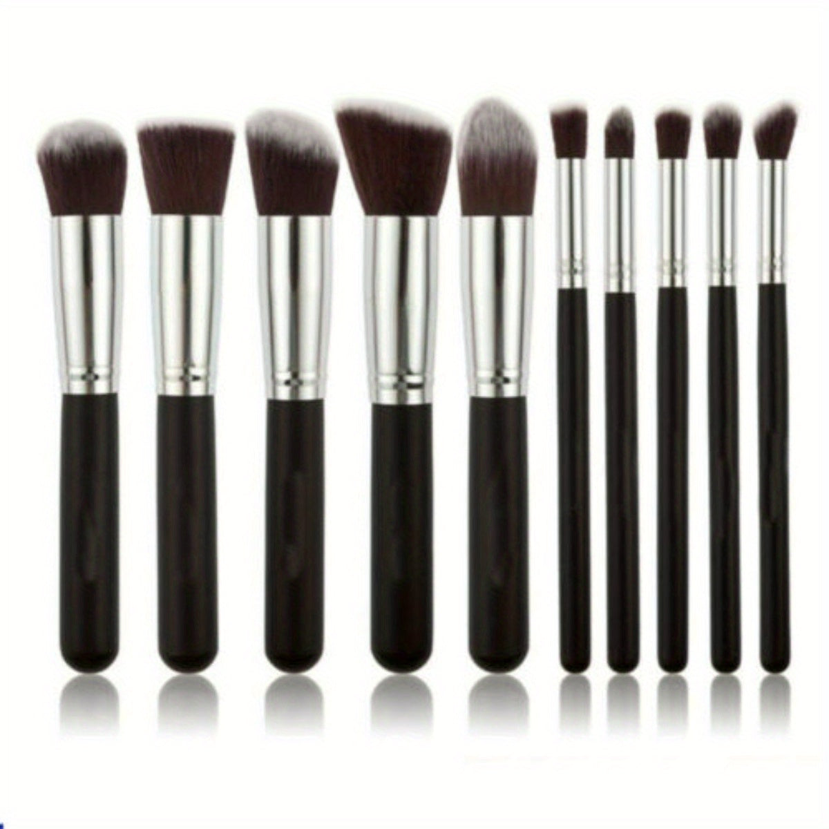 10Pcs Makeup Brushes Set EyeShadow Blusher Face Powder Foundation Comestic Brush