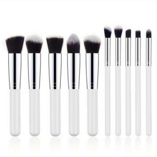 10Pcs Makeup Brushes Set EyeShadow Blusher Face Powder Foundation Comestic Brush