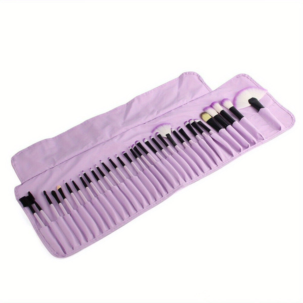 32Pcs Makeup Brushes Pouch Set Blending Powder Puff Professional Cosmetics Tools