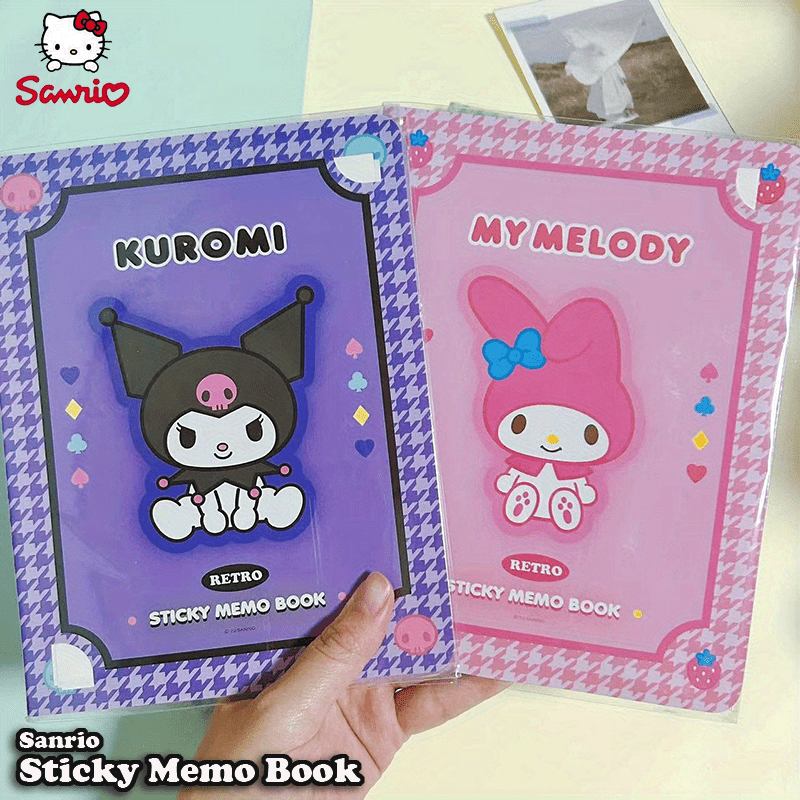 Hello Kitty Sticky Memo Book: 2 Letter Paper Designs + 11 Sticky Note Designs, 30 Sheets Each, Total 330 Sheets - A5 Size - Available in 6 Sanrio Character Covers - Perfect for Notes, Memos, and Gifts