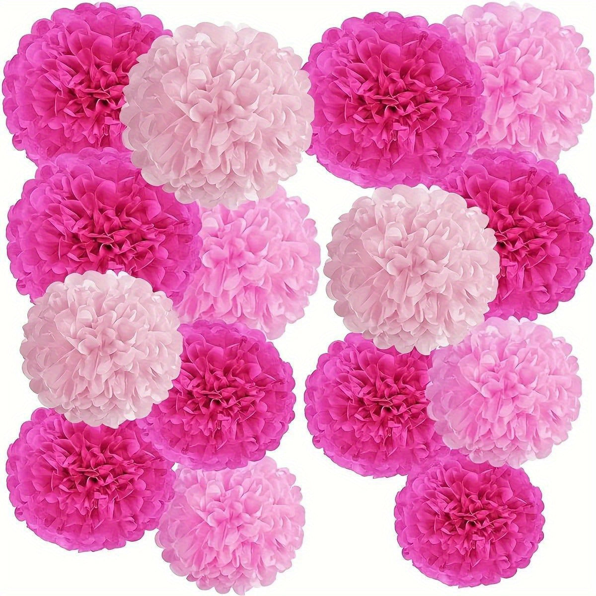 15pcs Vibrant Handcrafted Paper Flower Balls - Romantic Decor for Valentines Day, Weddings, Birthdays Event Essentials, Halloween Decorations, Christmas Decorations