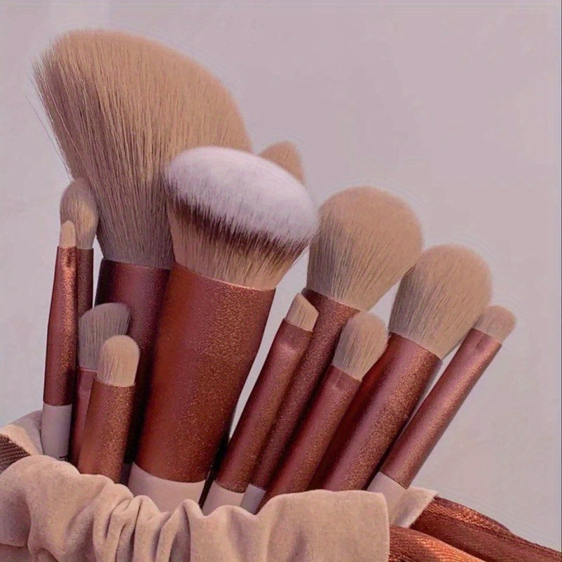 13Pcs Super Soft Makeup Brushes Eyeshadow Brush Ultra Soft Multi-Use Face Eye Makeup Brushes for Women Girls Makeup Beauty Tools