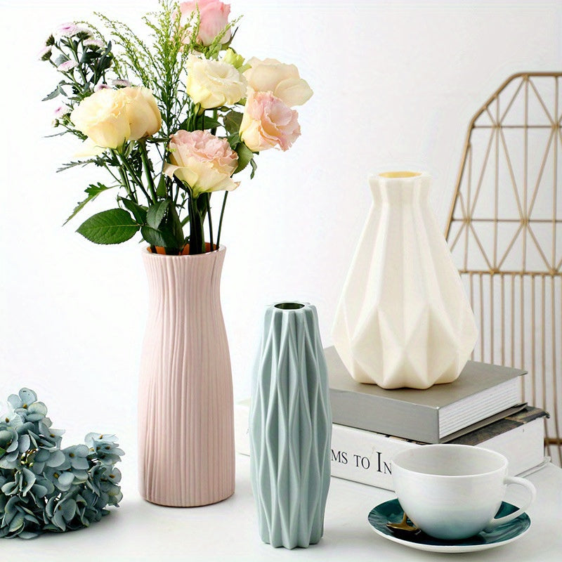 Modern Nordic-Inspired Vase - Sleek & Simple Flower Holder for Home Decor, Perfect for Weddings & Room Accents (Flowers Not Included)