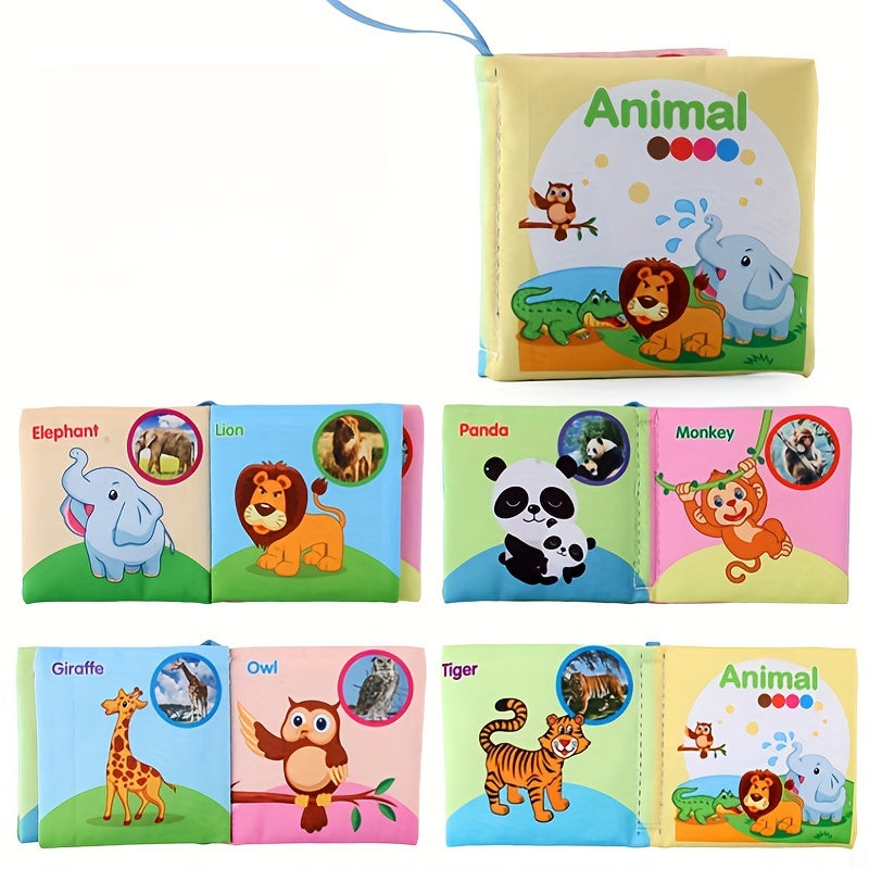 8 & 5 & 3 Soft Cloth Baby Book Sets Cognitive Cloth Books Fruit Animal Educational Toys, Early Education Cloth Books Are Tear-Resistant And Washable Cloth Books with Vivid Fruit, Animal And Ocean Themes Promote Early Learning