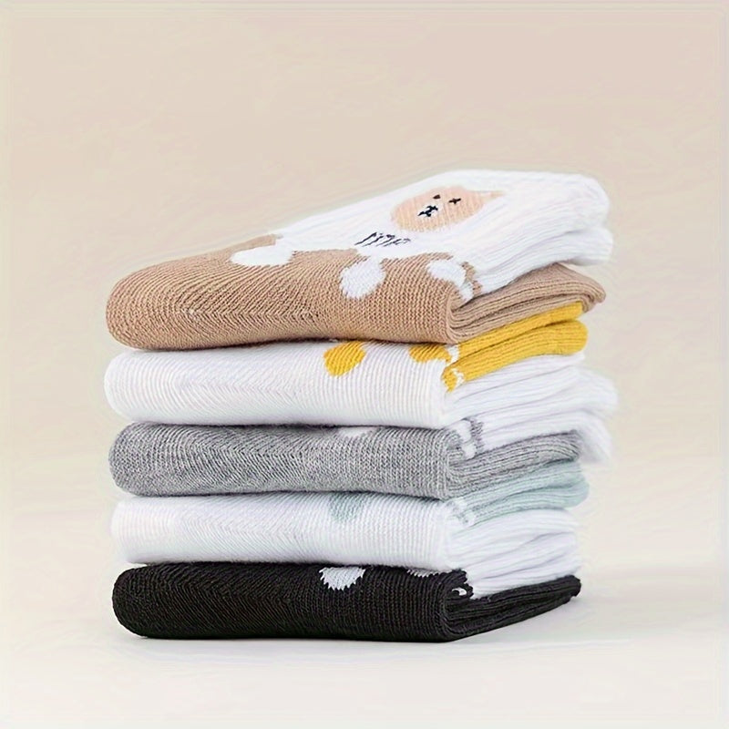 5 Pairs Baby Socks Low Cut Stretch Ankle Socks Infant Socks for Newborn Toddler Boys Girls Baby Socks