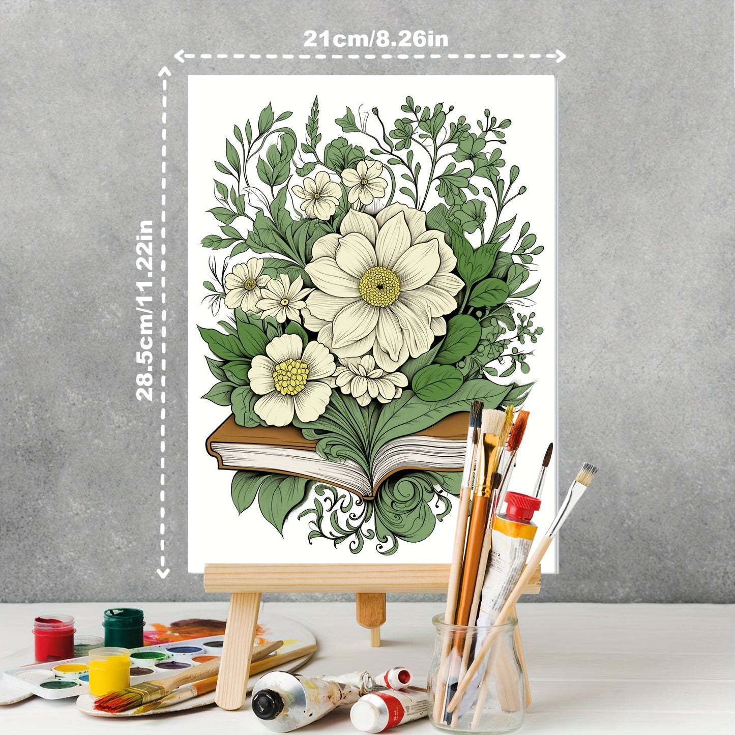 1pc 32 Pictures A4 Flower World Coloring Book, Wonderful Various Flowers Patterns To Help Reduce Stress And Calming, Excellent Gift For Birthday, Party, Halloween, Thanksgiving, Christmas, Mother's Day And Valentine's Day, Or