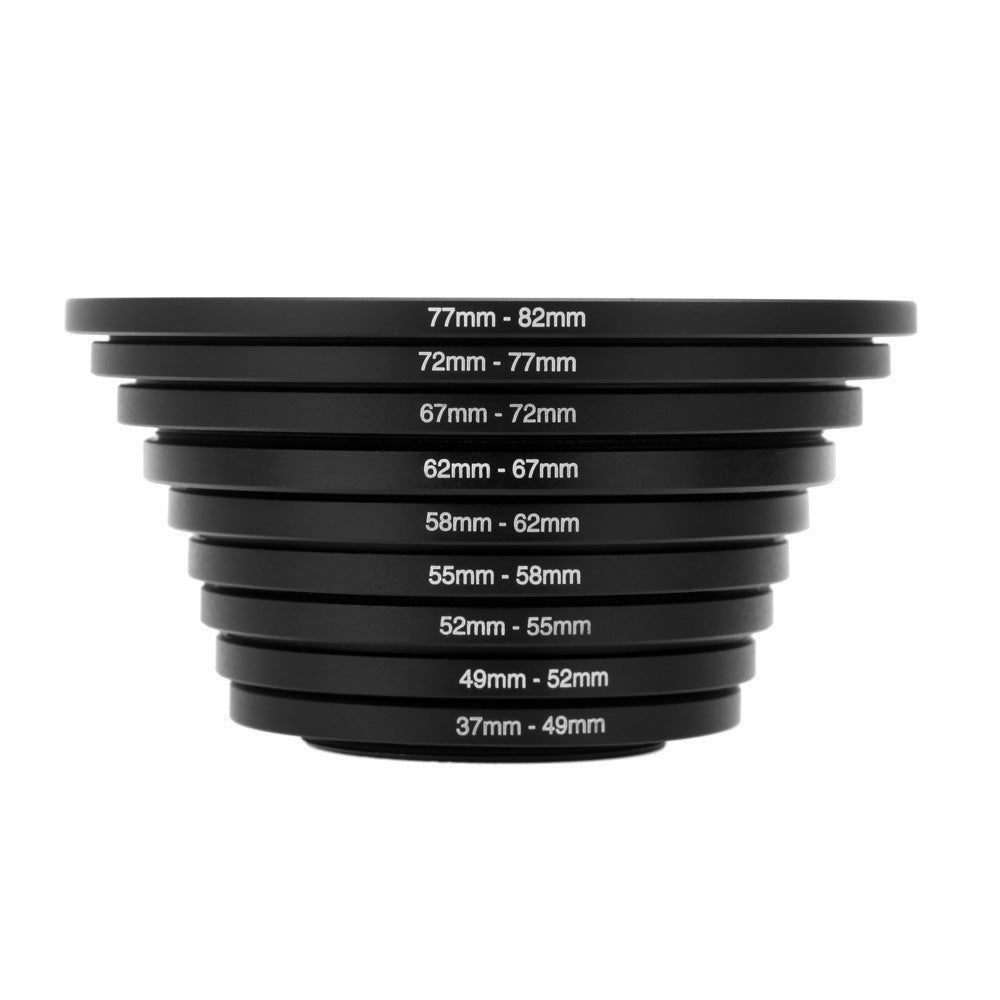 18pcs Camera Lens Filter Step Up And Step Down Lens Filter Stepping Adapter Ring 37 49 52 55 58 62 67 72 77 82mm For Nikon, Canon, Sony, Pacasonic, Fuji Pentax Olympus And Other SLR DSLR Camera Lens