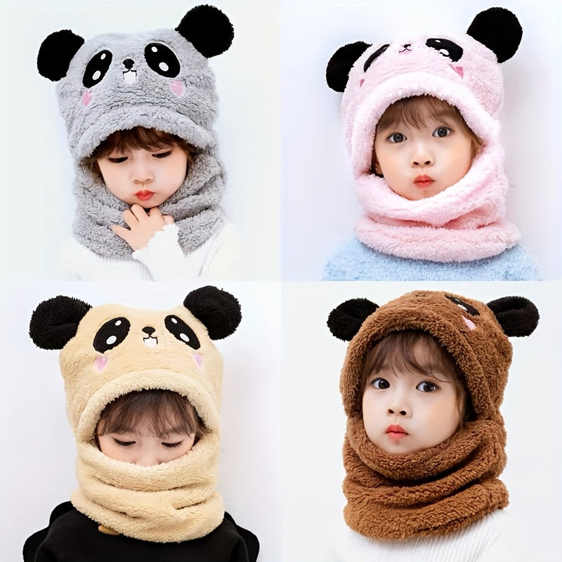 1pc Girl's Autumn Winter Cute Thickened Warm Plush Baby Ear Protection Hat