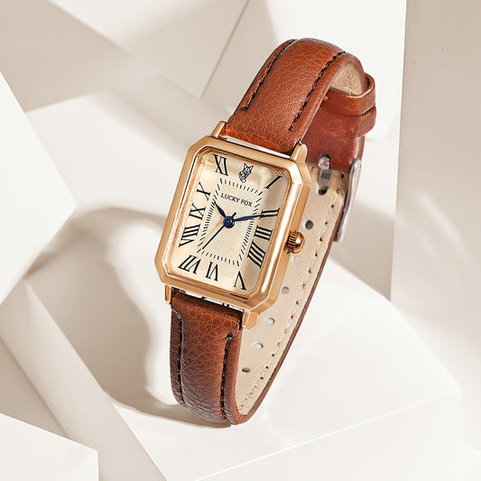 Ladies Square Roman Numeral Luxury Vintage Fashion Quartz Watch Fancy Women Watches Jewelry Sophisticated And Stylish Women Watch