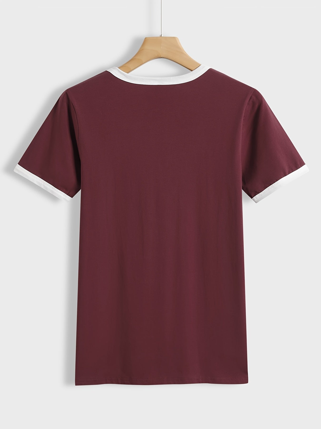 Summer Loose Crew Neck Short Sleeve Casual Simple T-shirt, Women's Clothing